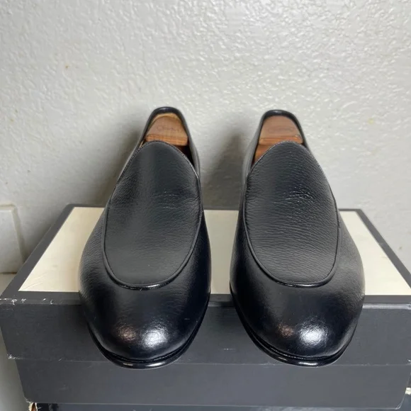 Beckett Simonon black pebbled leather loafers 9.5 - Picture 1 of 4